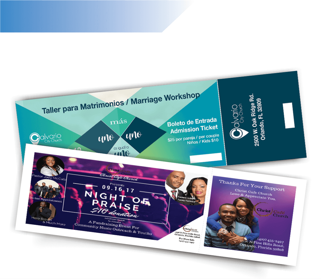 Tickets Printing Services | Alpha Press Orlando