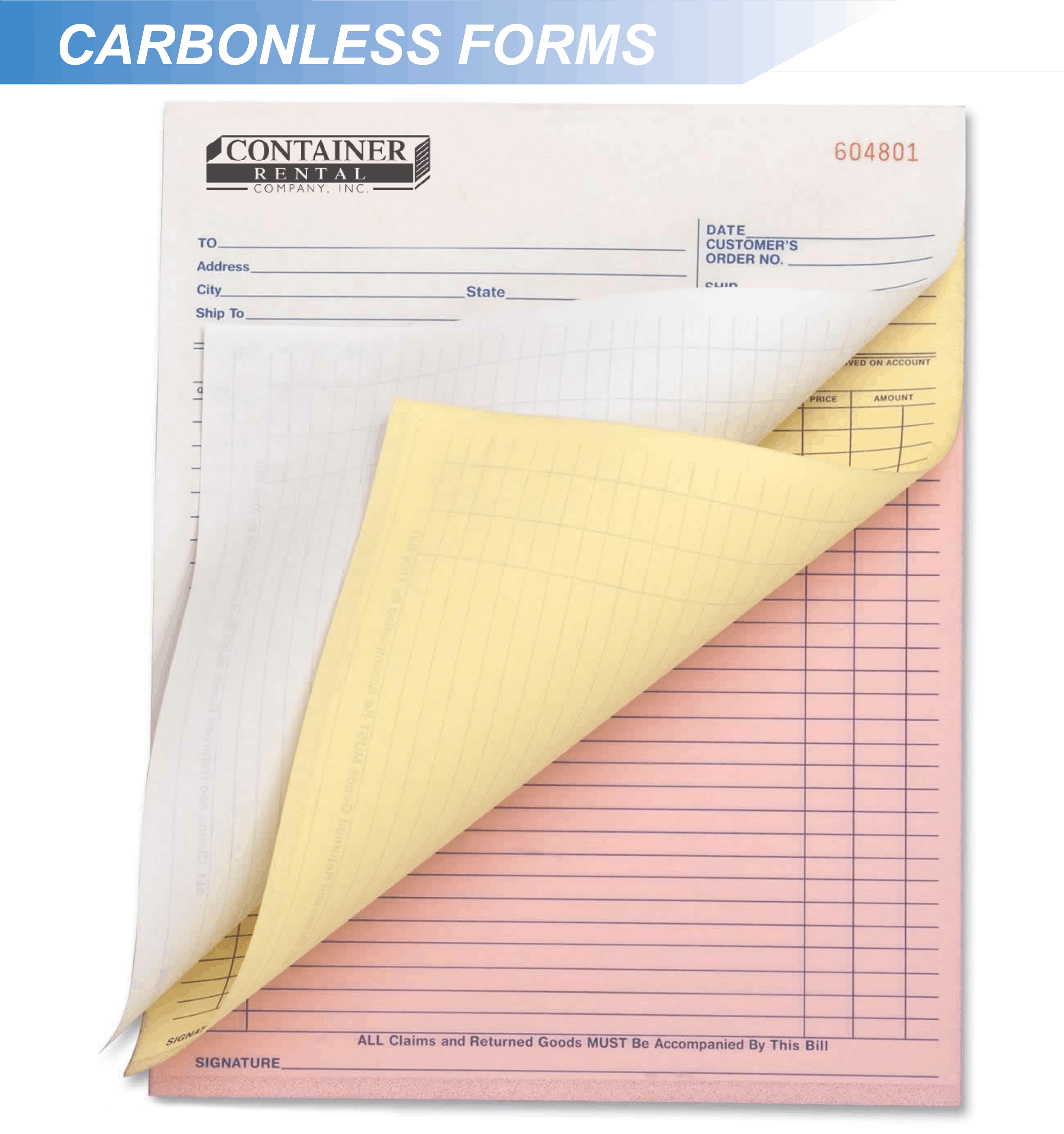 Carbonless Forms Printing Services | Alpha Press Orlando