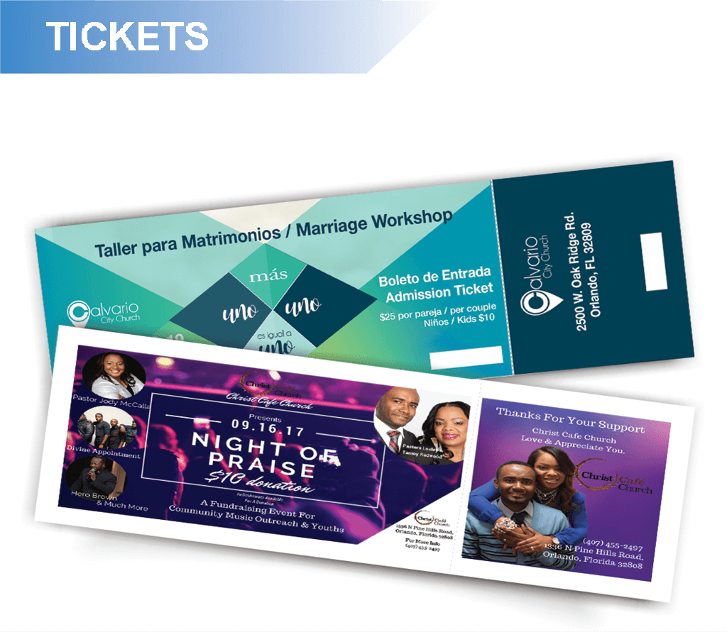 Tickets Printing Services | Alpha Press Orlando
